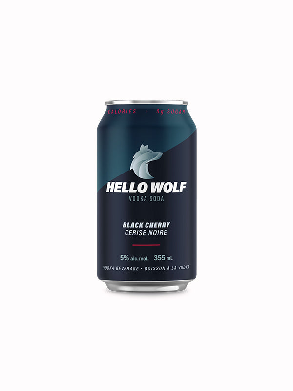 Hello Wolf Vodka Soda - Black Cherry 6-pack (includes GST + deposit)